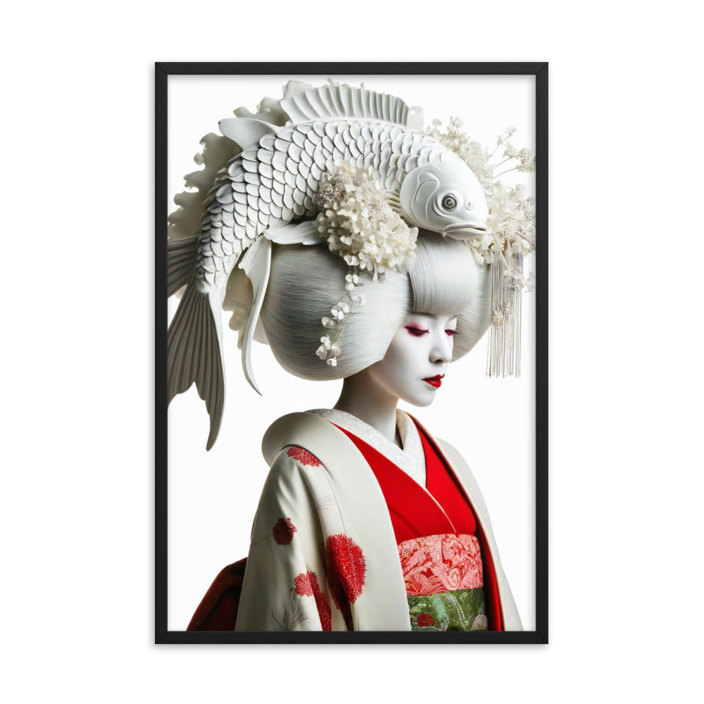 Framed Kimono Art Poster|Goldfish C01