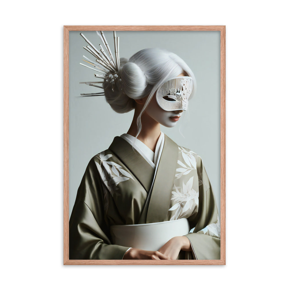 Framed Kimono Art Poster|Bamboo