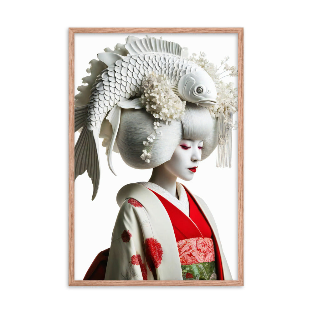 Framed Kimono Art Poster|Goldfish C01