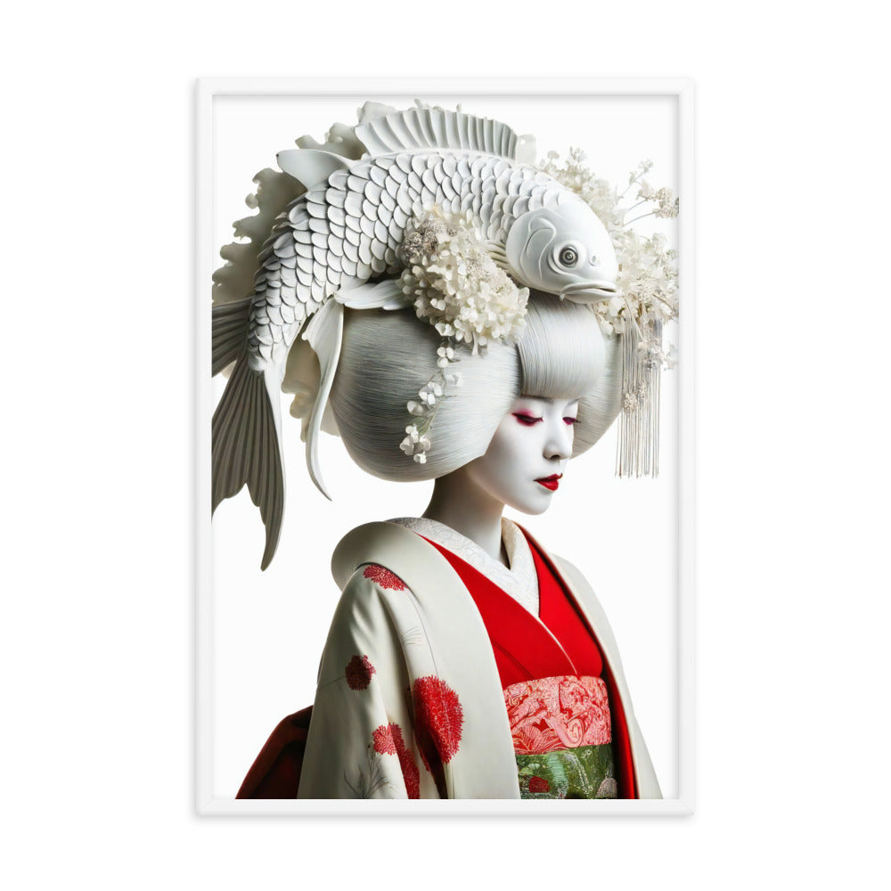Framed Kimono Art Poster|Goldfish C01