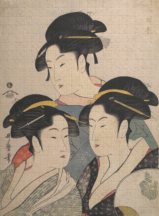 Three Beauties Ukiyo‑e Jigsaw Puzzle – 500 Piece Premium by Utamaro