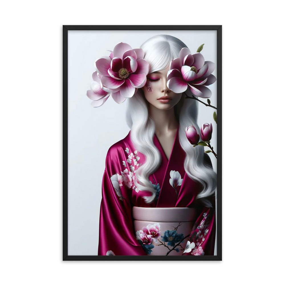Framed Kimono Art Poster｜Magnolia WH