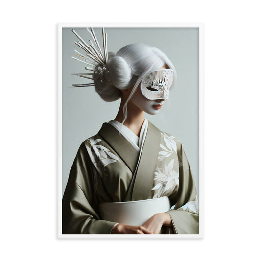Framed Kimono Art Poster｜Bamboo